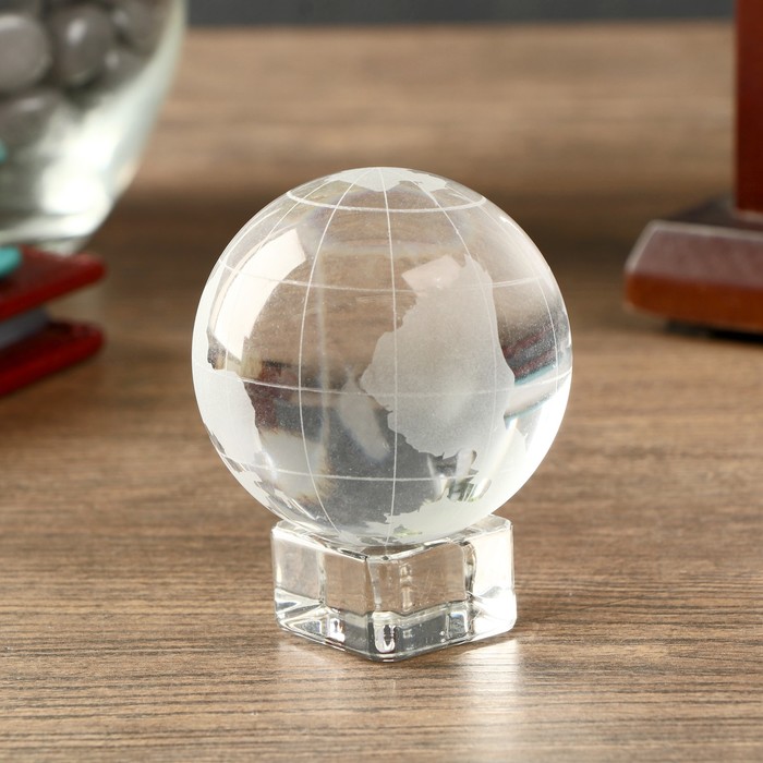 Сувенир стекло "Глобус на подставке" 6,2х5х5 см 