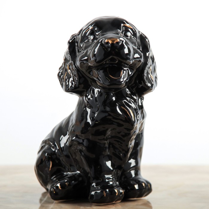 Фигура садовая "Собака Жуля" чёрный 