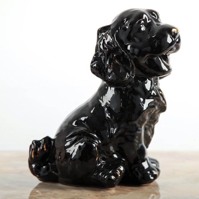 Фигура садовая "Собака Жуля" чёрный 