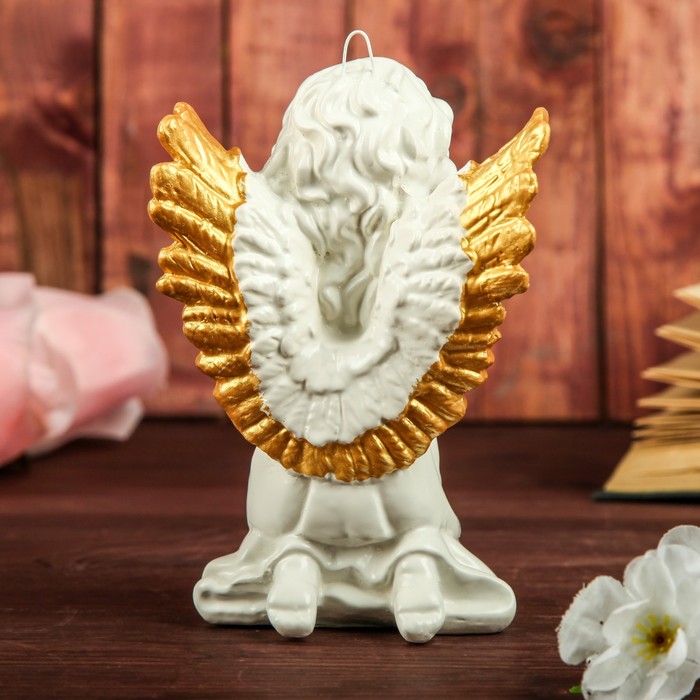 Сувенир "Ангел с голубем", подвесной, белый 
