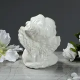 Статуэтка "Ангел мальчик" глянец, белый, 13 см  - фото 4