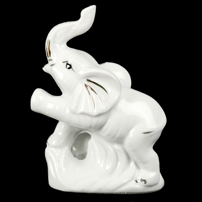 Сувенир "Белый слон с розой" 12х8,5х5 см 