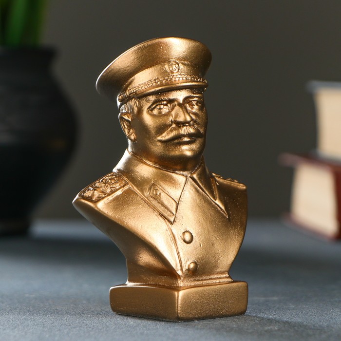 Бюст Сталин малый бронза 10 см 
