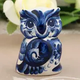 Сувенир «Сова Софа», 5 см, гжель 