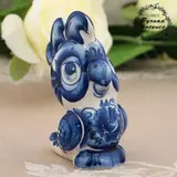 Сувенир «Попугай Семён», 10 см, гжель 