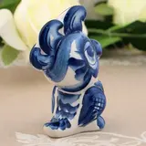 Сувенир «Попугай Семён», 10 см, гжель  - фото 3