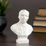 Бюст Гагарин белый, 4х8х11 см 