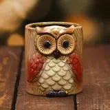 Сувенир керамика карандашница "Сова" 9х8х7,2 см 