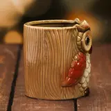 Сувенир керамика карандашница "Сова" 9х8х7,2 см  - фото 3