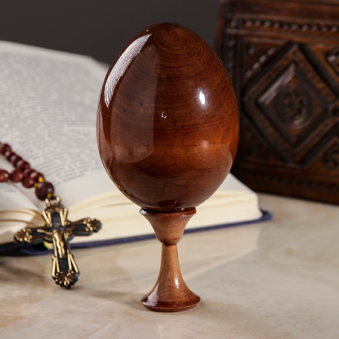 Сувенир Яйцо на подставке икона "Божья Матерь Иерусалимская" 