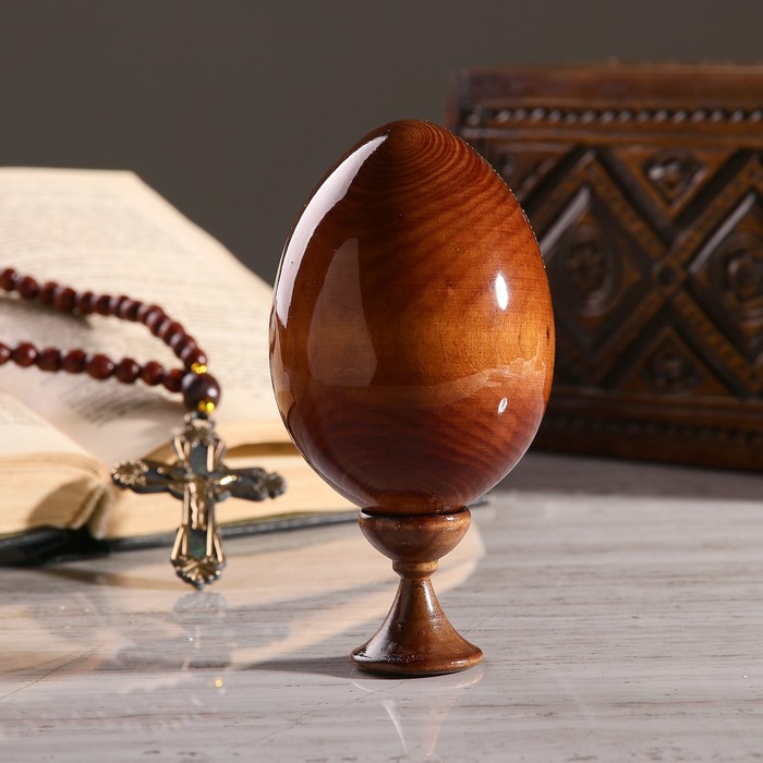 Сувенир Яйцо на подставке икона "Божья Матерь Неупиваемая чаша" 