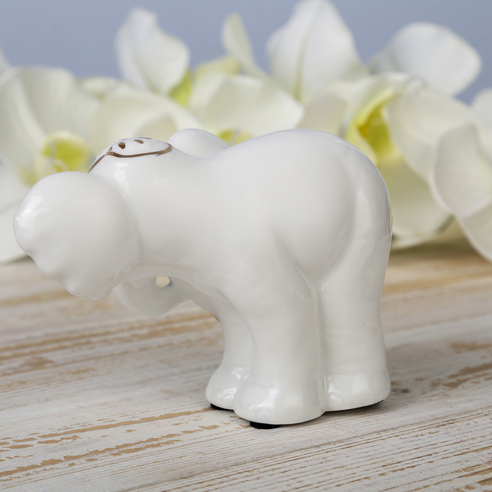 Сувенир "Белая слониха со слонёнком" 9,5х13х7,3 см 