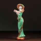 Фигура "Девушка в шляпе" малая белая/золото 10х13х38см  МИКС  - фото 5