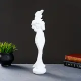 Фигура "Девушка в шляпе" малая белая 9х12х39см  - фото 2