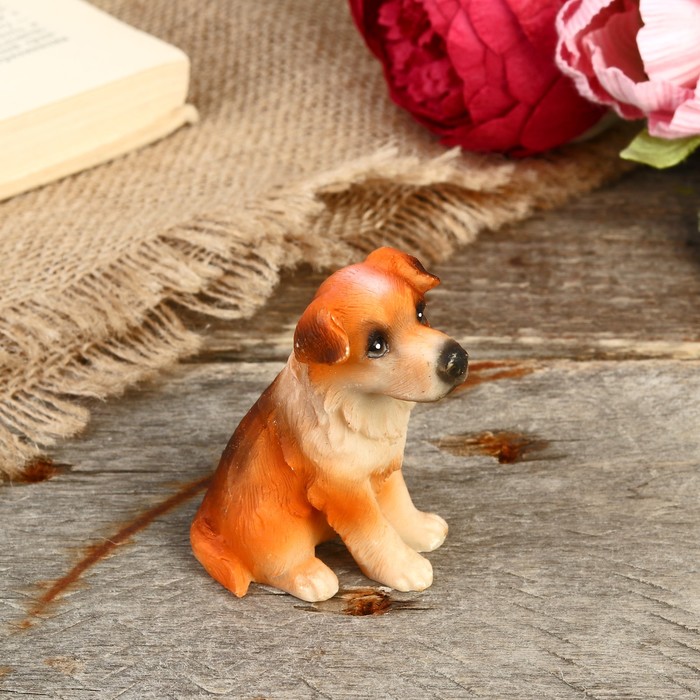 Фигурка декоративная "Рыжий щенок" 6,5 см 