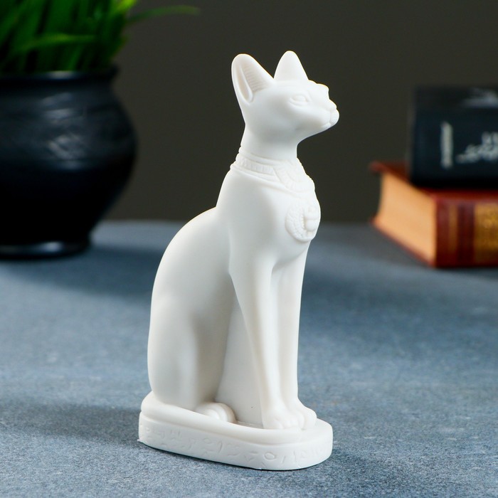 Фигура "Кошка египетская" 15см / мраморная крошка 