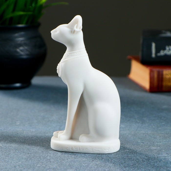 Фигура "Кошка египетская" 15см / мраморная крошка 