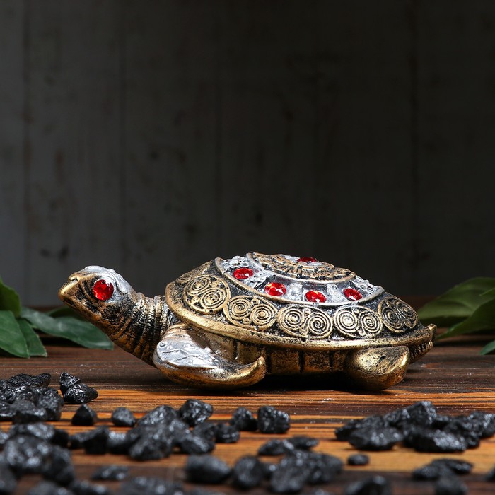 Сувенир "Черепаха" со стразами, 5 см 