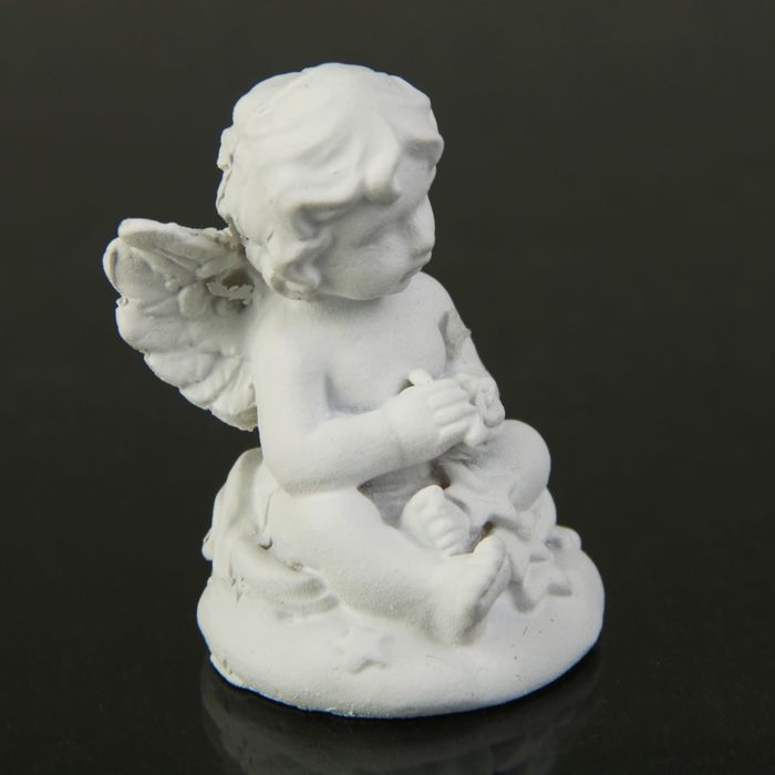 Сувенир полистоун "Белоснежный ангел со звёздочками" МИКС 4х3х2,5 см 