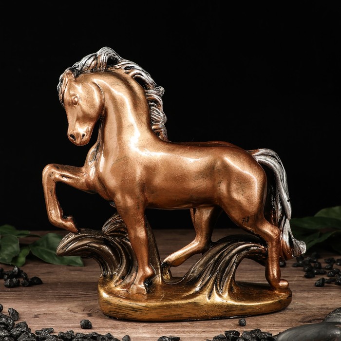 Сувенир "Конь бегущий" 23 см, цвет бронзовый 