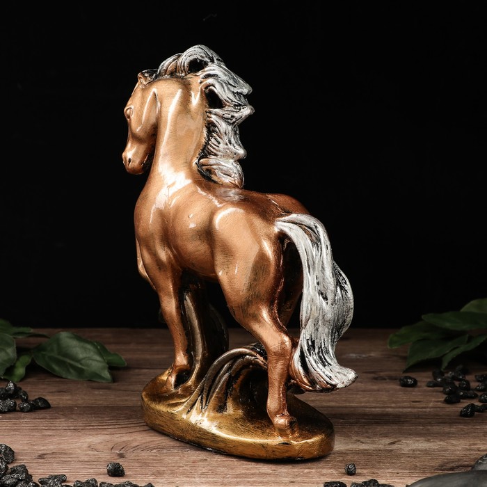 Сувенир "Конь бегущий" 23 см, цвет бронзовый 