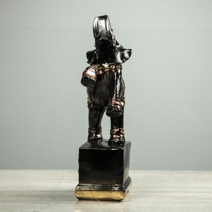 Сувенир "Слон на кубе" чёрный, 30 см 