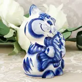 Сувенир «Кот рыбак», гжель  - фото 2