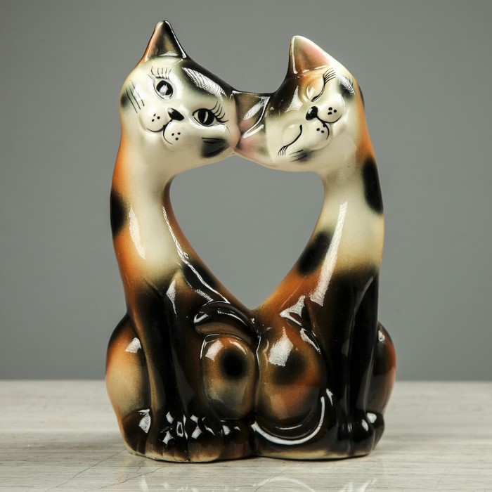 Сувенир "Коты в форме сердца" глянец, микс 