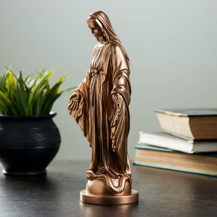 Фигура "Дева Мария" бронза,золото 24 см 