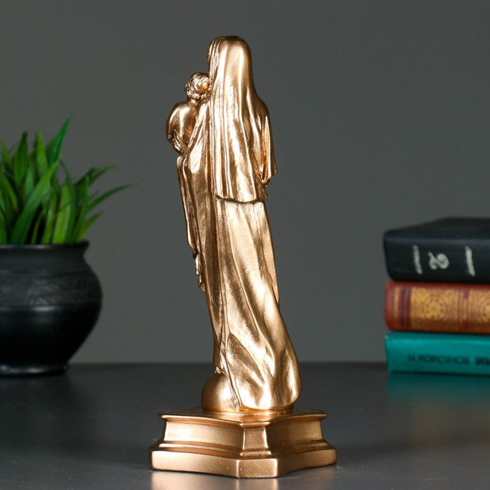 Фигура "Дева Мария с младенцем" бронза,золото 25 см 
