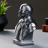 Бюст Ленин большой металлик 17 см  - фото 3