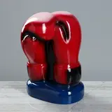 Сувенир-статуэтка Керамический кубок "Боксерские перчатки" красный 