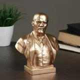 Бюст Ленин большой бронза,золото, 8х14х18 см 