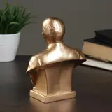 Бюст Ленин большой бронза,золото, 8х14х18 см  - фото 3