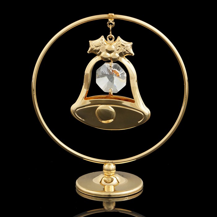 Сувенир «Колокольчик  в кольце», 3×7×8 см, с кристаллами Сваровски 