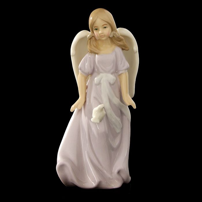 Сувенир "Ангелочек с голубем на платьице" 15х7х5,5 см 