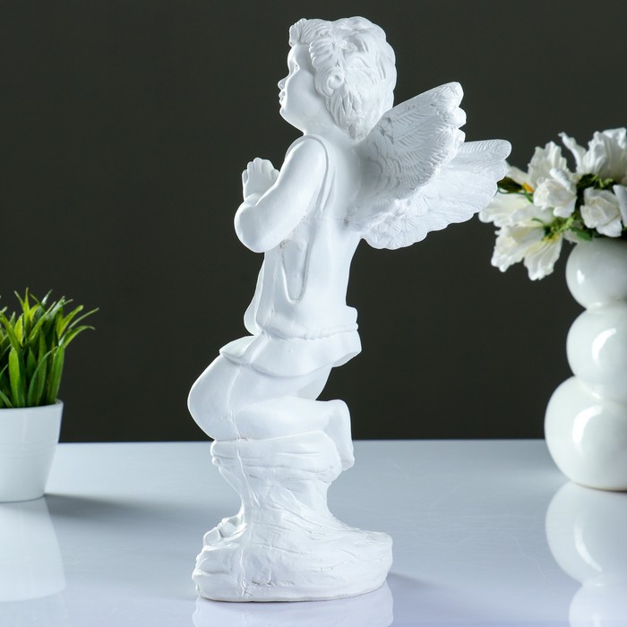 Фигура "Ангел молящийся" белый 18х18х38см 