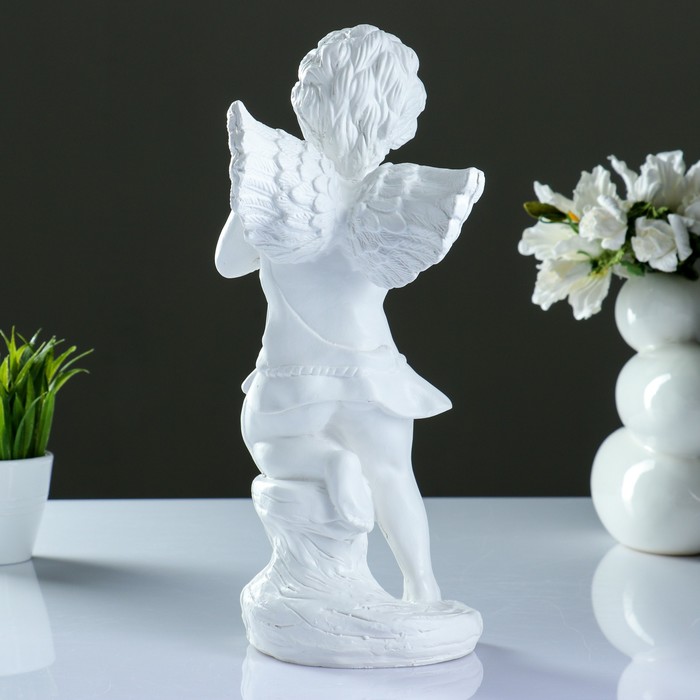 Фигура "Ангел молящийся" белый 18х18х38см 
