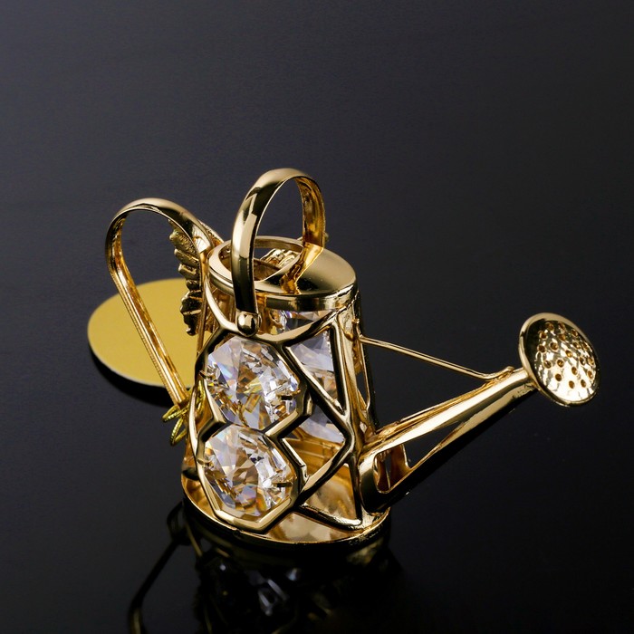 Сувенир «Лейка с бабочкой», 8×3×5 см, с кристаллами Сваровски 