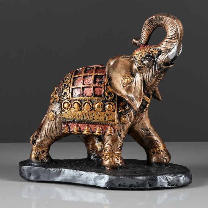 Сувенир "Слон бегущий" 27 см, цвет бронзовый 