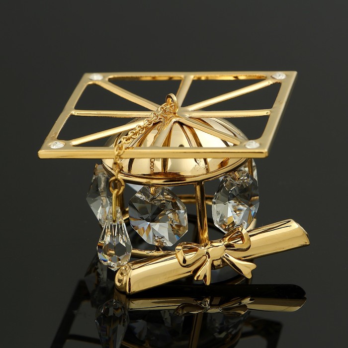 Сувенир «Шапка магистра», 5×5×3,5 см, с кристаллами Сваровски 