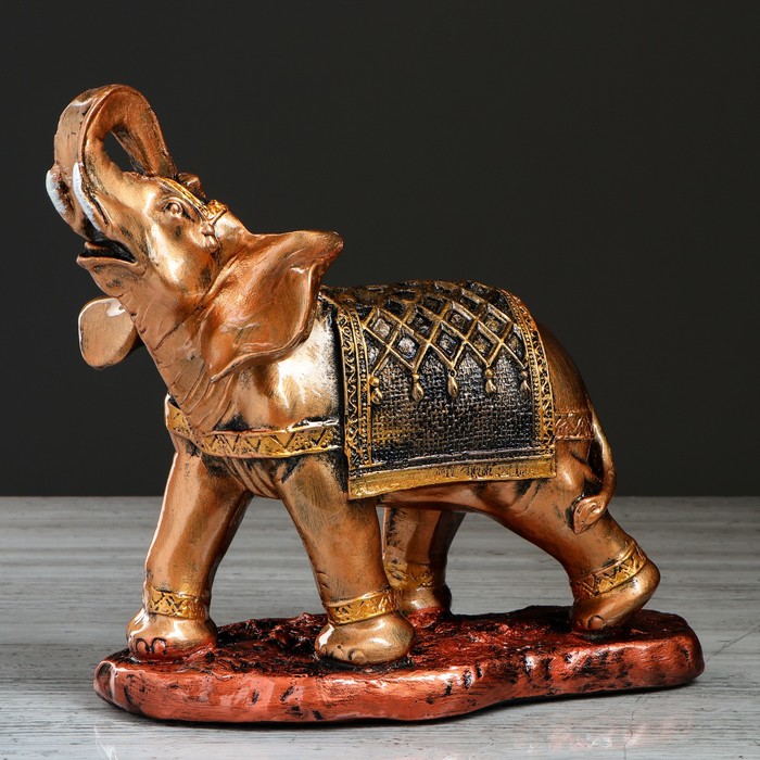 Сувенир "Слон шагающий" большой, золото 