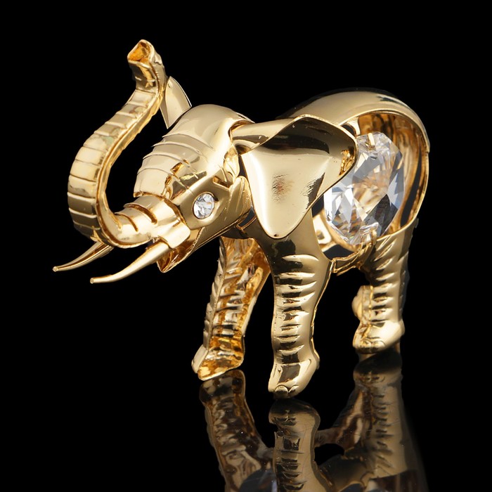 Сувенир «Слонёнок», 6×2,7×5 см, с кристаллами Сваровски 
