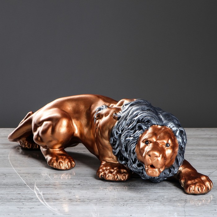 Статуэтка "Лев большой", цвет бронза, 16 см 