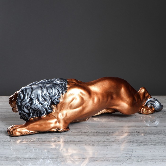 Статуэтка "Лев большой", цвет бронза, 16 см 