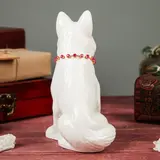 Фигура садовая "Собака Овчарка с ошейником" белый  - фото 3