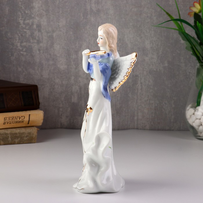 Сувенир керамика "Ангел-девушка со скрипкой" 20,5х10х6,3 см 