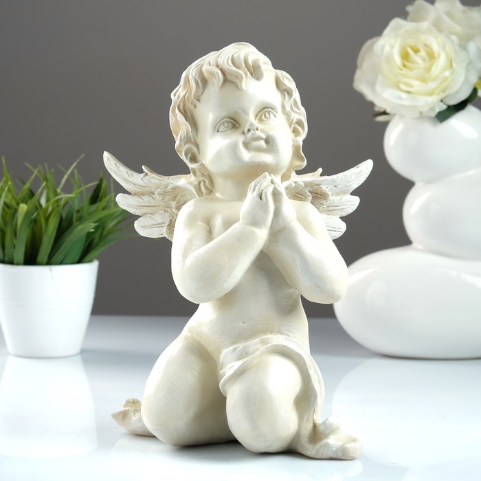 Фигура "Ангел молящийся" маленький, 19х27 см 