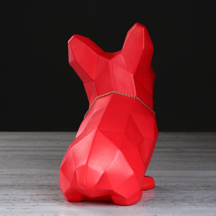 Статуэтка "Собака оригами" красная 