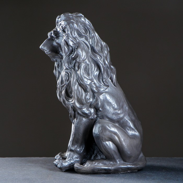 Фигура "Лев" серебро 50х25х50см 
